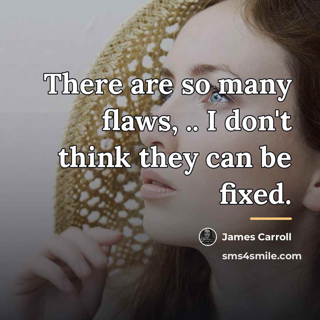 “There are so many flaws, .. I don't think they…” quote by James Carroll