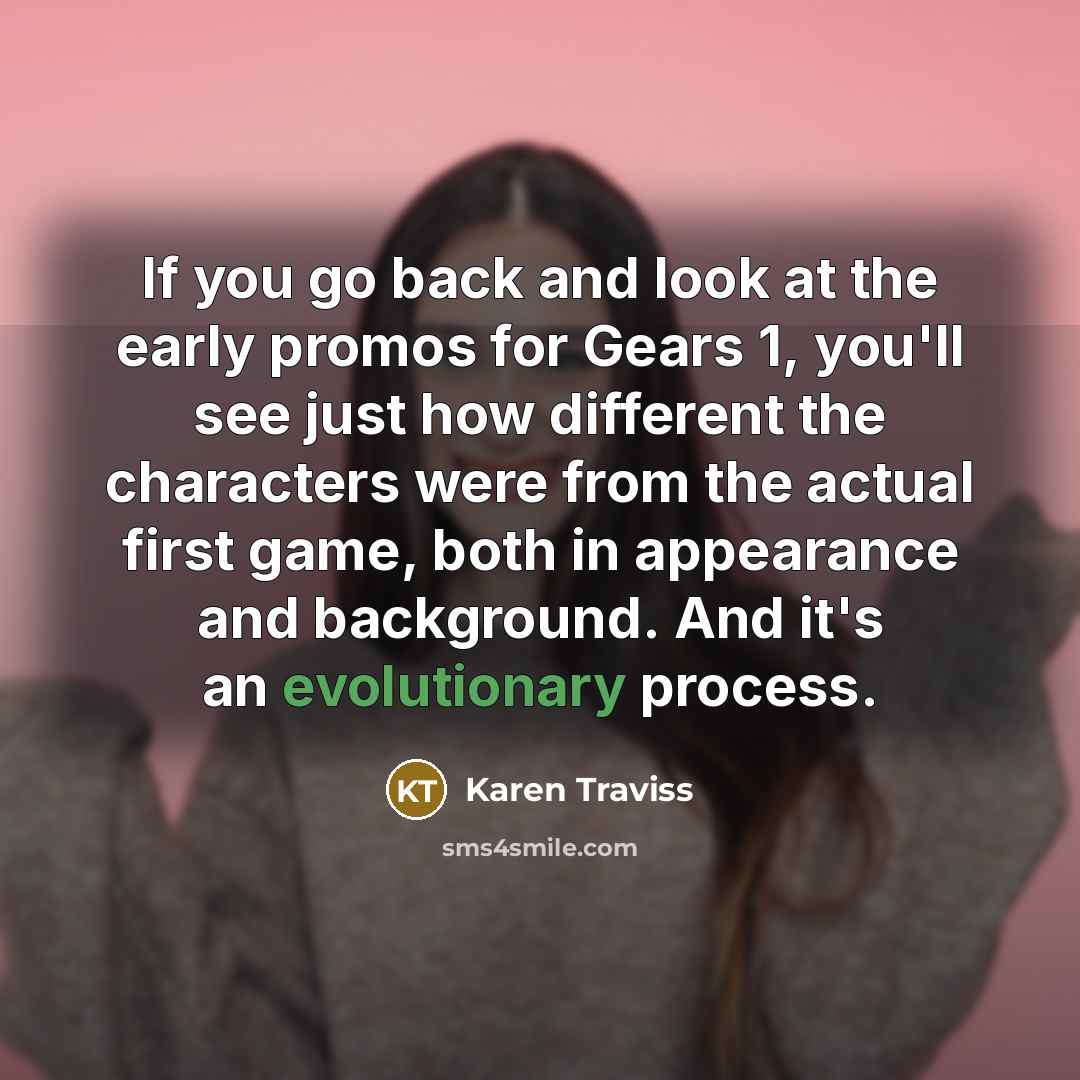 “If you go back and look at the early promos…” quote by Karen Traviss