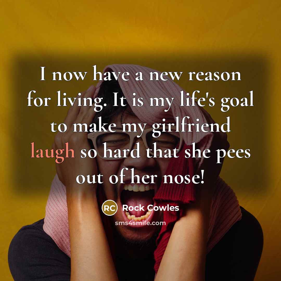 “I now have a new reason for living. It is…” quote by Rock Cowles