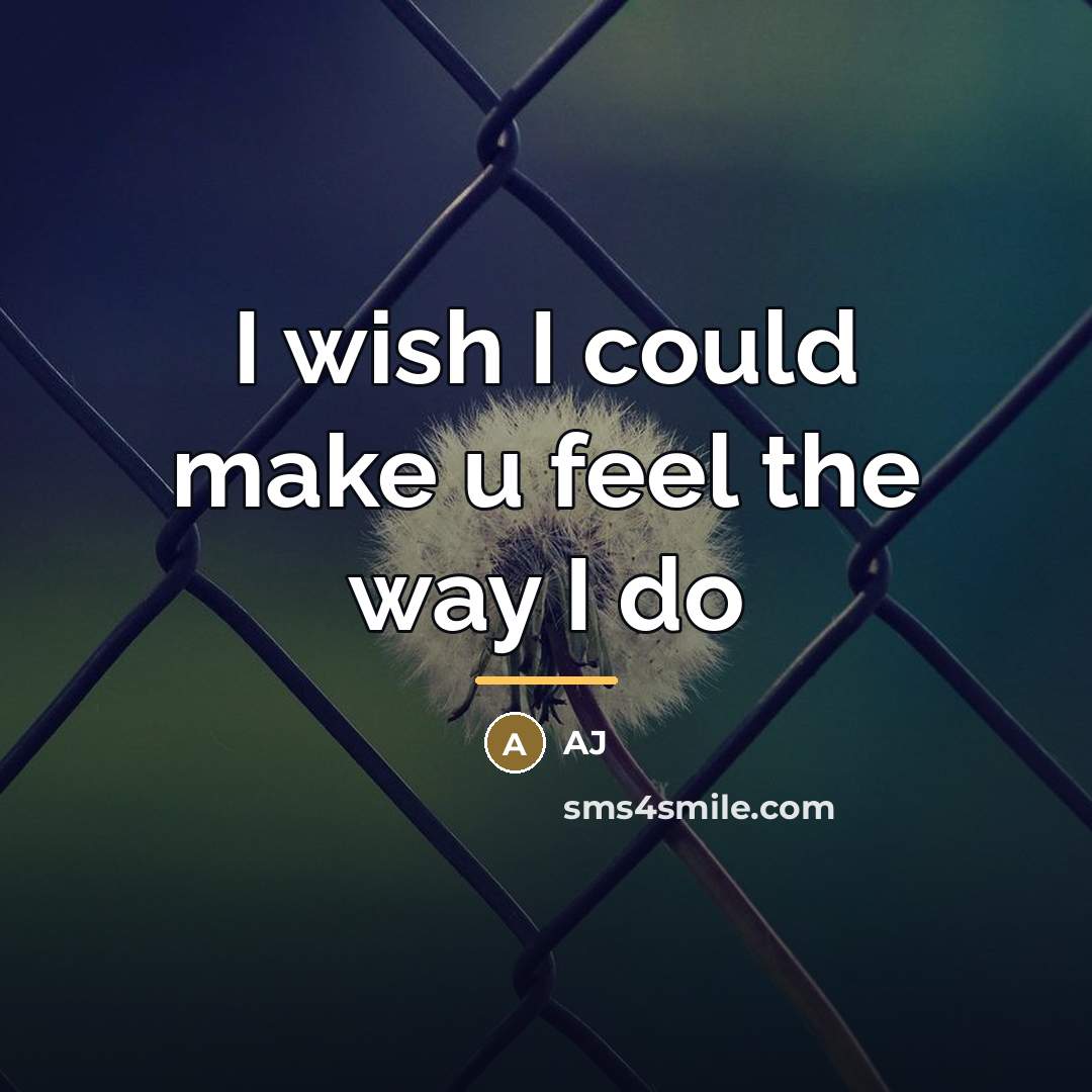 “I wish I could make u feel the way I…” quote by AJ