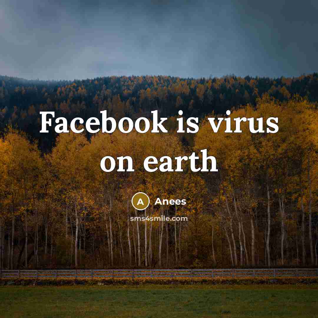“Facebook is virus on earth” quote by Anees