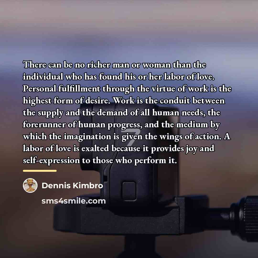“There can be no richer man or woman than the…” quote by Dennis Kimbro