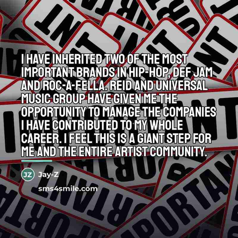 “I have inherited two of the most important brands in…” quote by Jay-Z