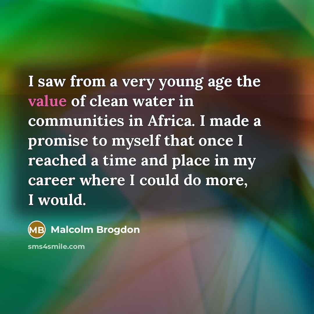 “I saw from a very young age the value of…” quote by Malcolm Brogdon
