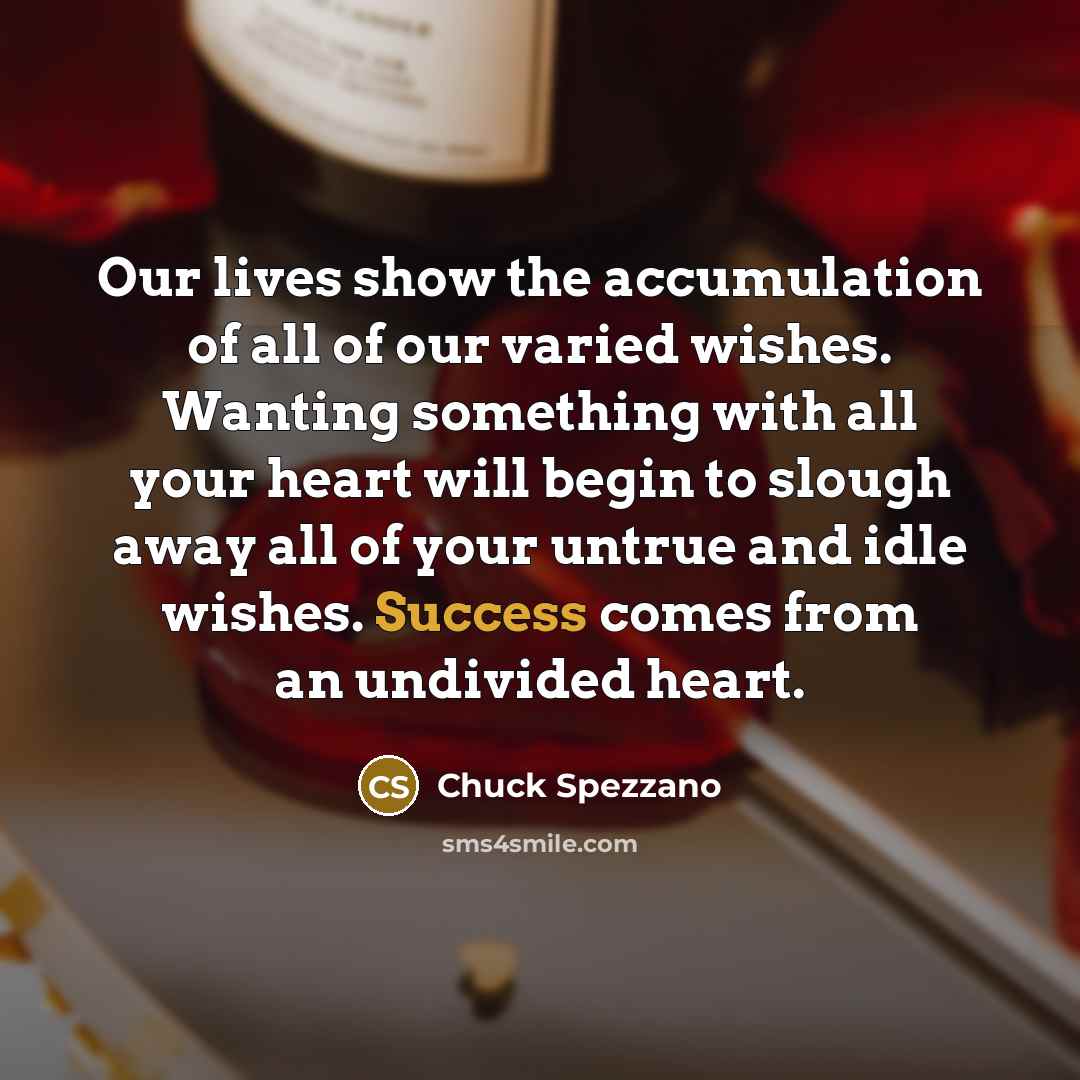 “Our lives show the accumulation of all of our varied…” quote by Chuck Spezzano