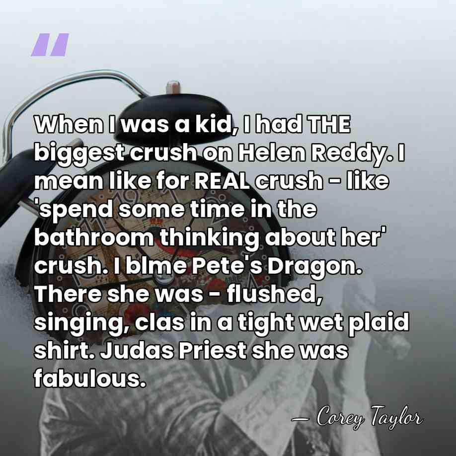 When I was a kid, I had THE biggest crush on Helen&hellip; - Corey Taylor