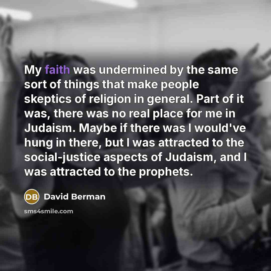 “My faith was undermined by the same sort of things…” quote by David Berman