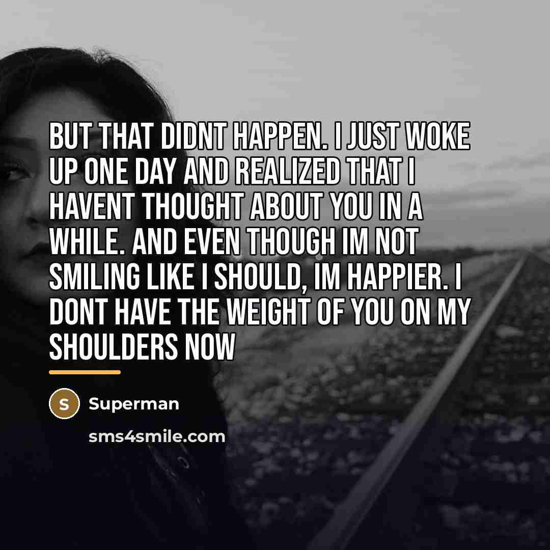 “But that didnt happen. I just woke up one day…” quote by Superman