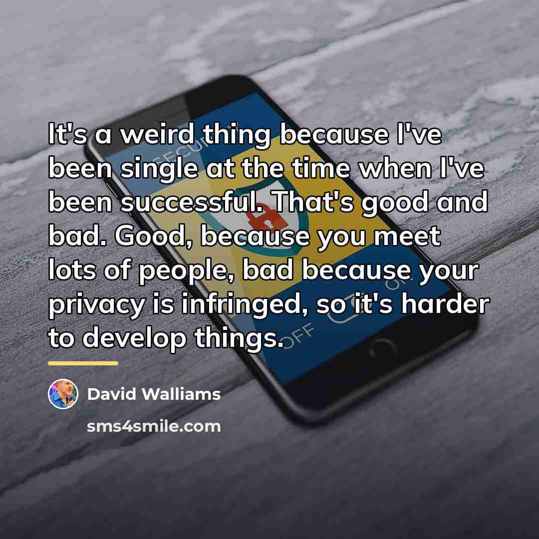 “It's a weird thing because I've been single at the…” quote by David Walliams