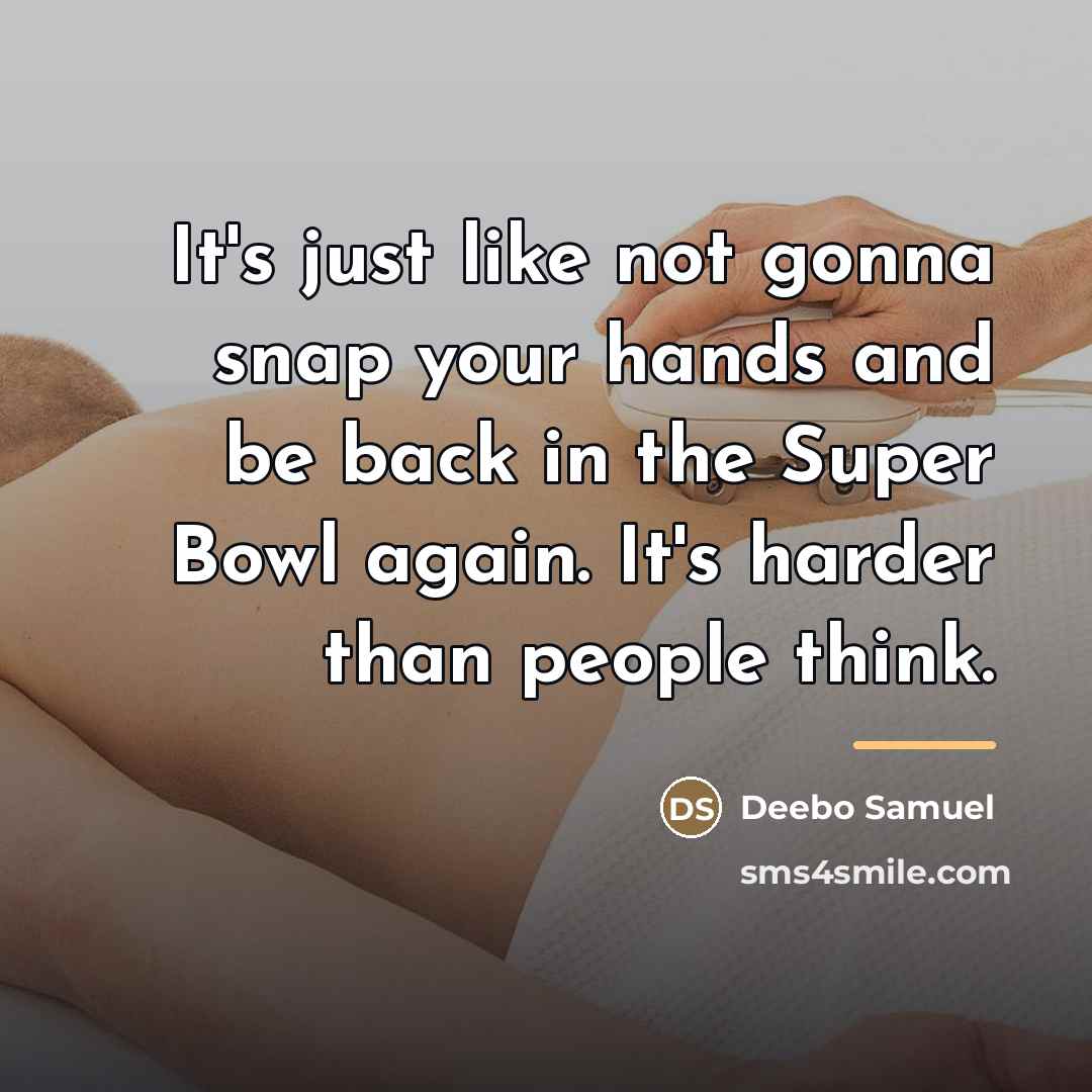 “It's just like not gonna snap your hands and be…” quote by Deebo Samuel