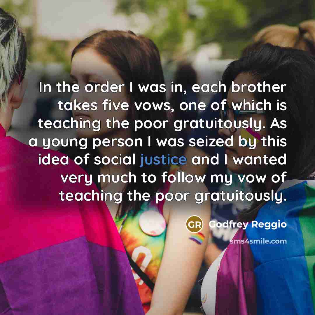 “In the order I was in, each brother takes five…” quote by Godfrey Reggio