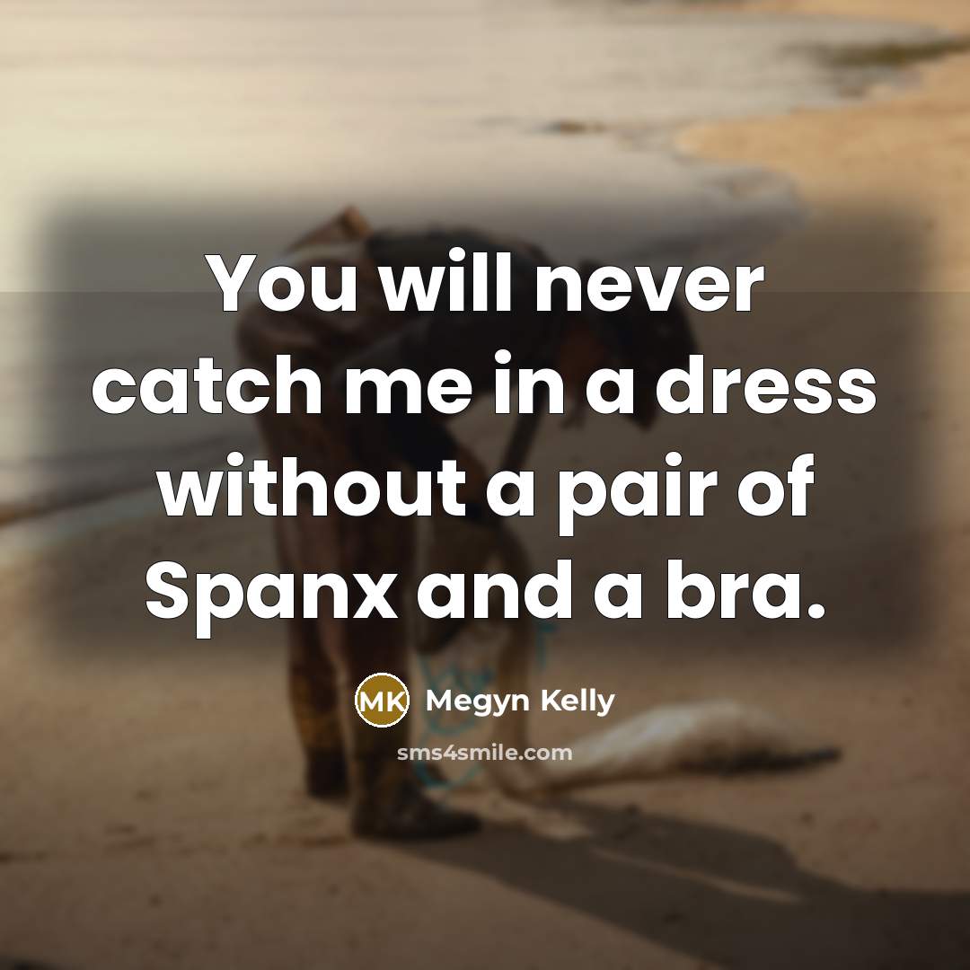 “You will never catch me in a dress without a…” quote by Megyn Kelly