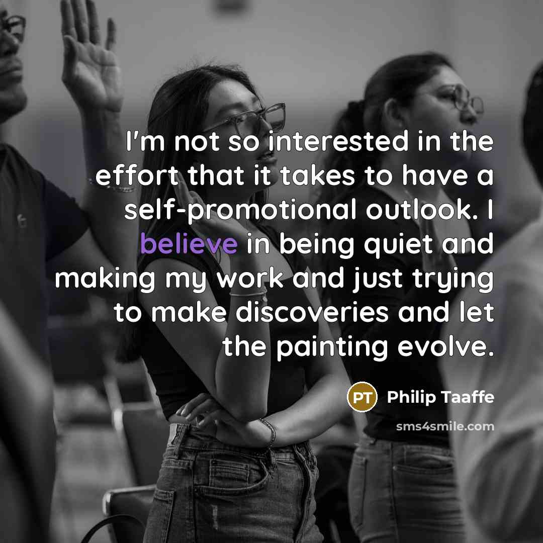 “I'm not so interested in the effort that it takes…” quote by Philip Taaffe