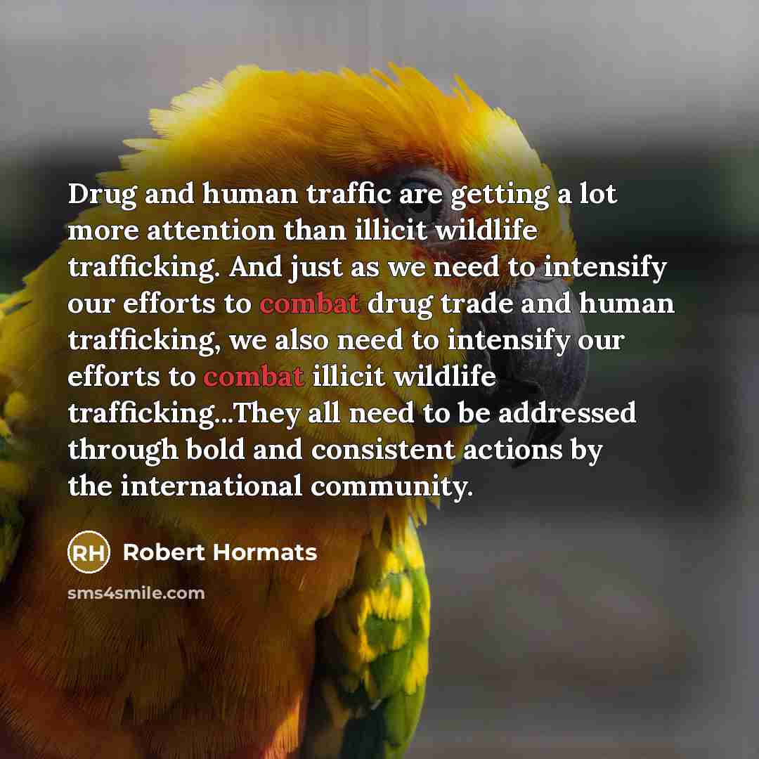 “Drug and human traffic are getting a lot more attention…” quote by Robert Hormats