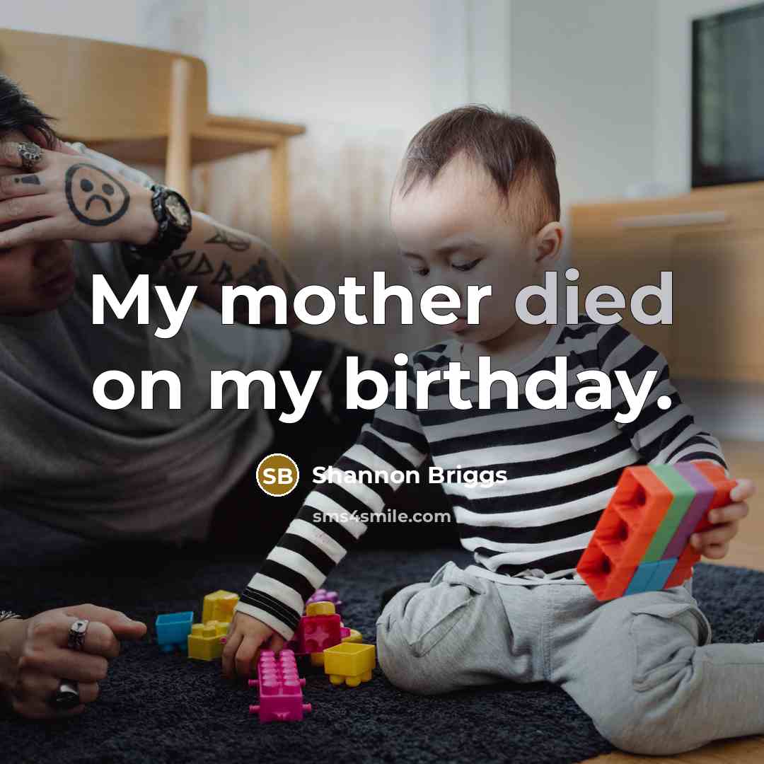 “My mother died on my birthday.…” quote by Shannon Briggs