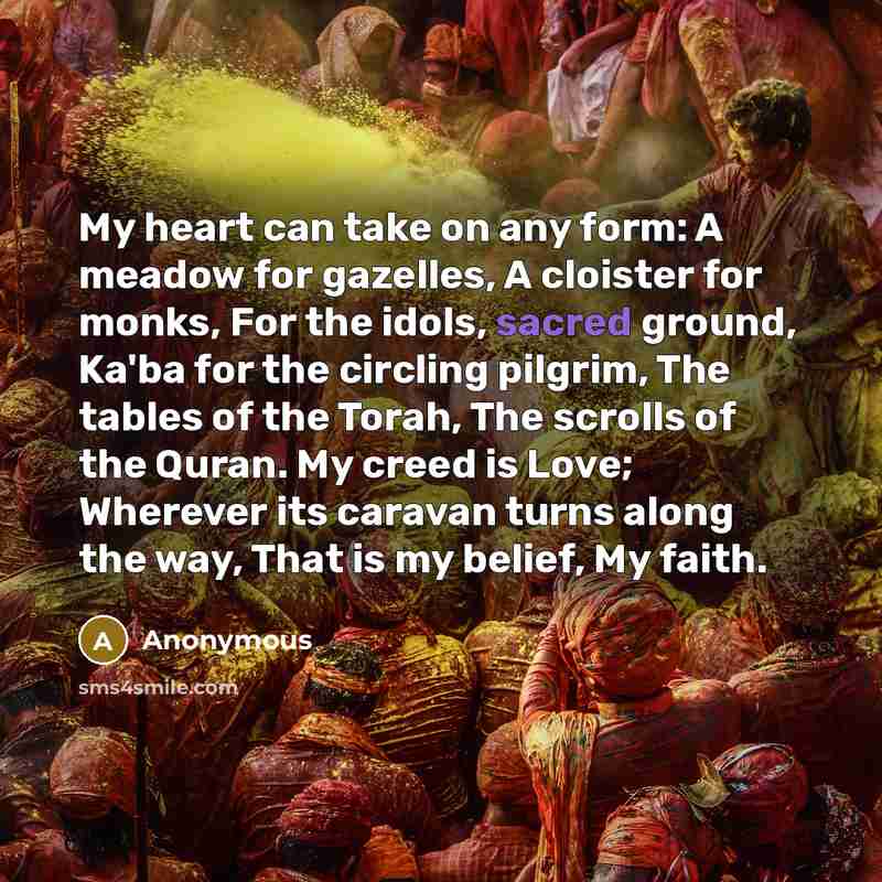 “My heart can take on any form: A meadow for…” quote by Anonymous