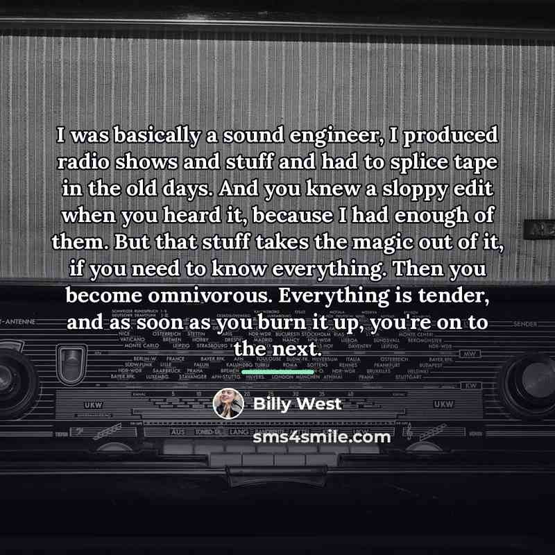 “I was basically a sound engineer, I produced radio shows…” quote by Billy West