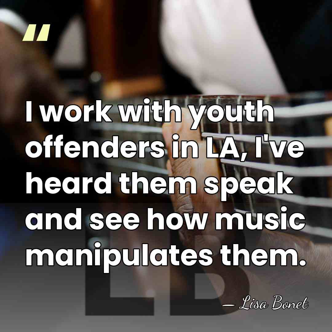 I work with youth offenders in LA, I've heard them speak and&hellip; - Lisa Bonet