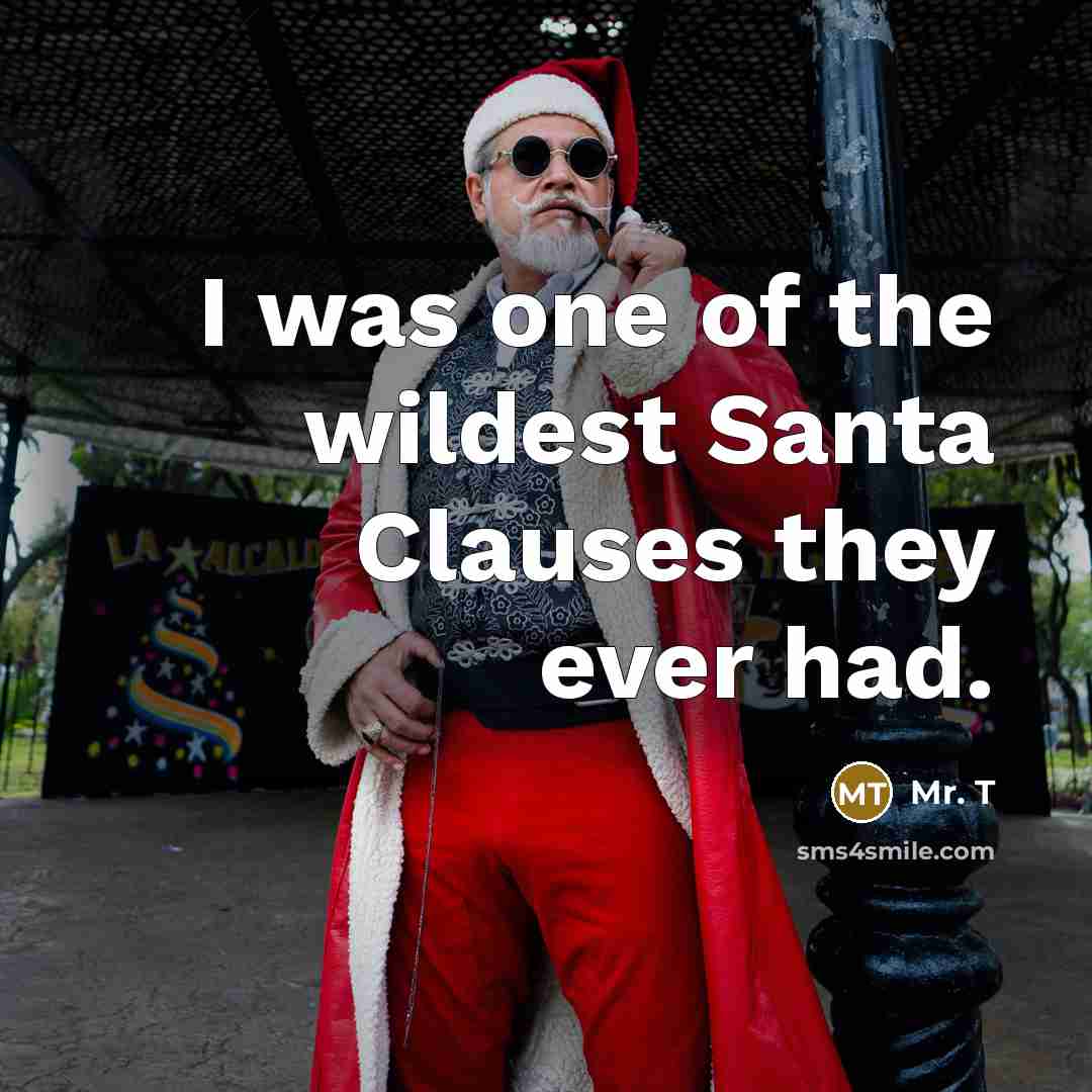 “I was one of the wildest Santa Clauses they ever…” quote by Mr. T
