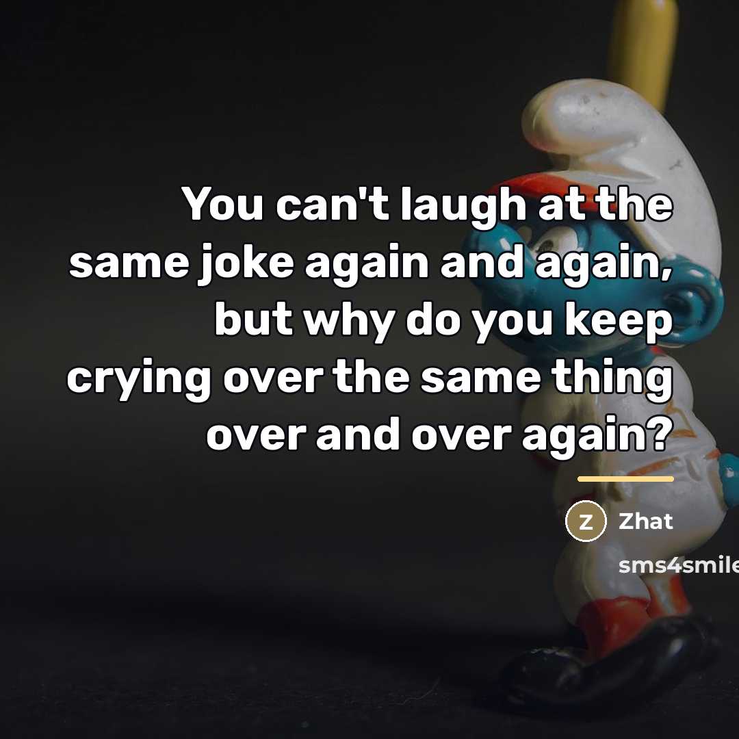 “You can't laugh at the same joke again and again,…” quote by Zhat