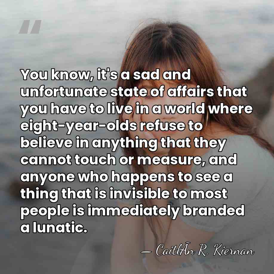 You know, it's a sad and unfortunate state of affairs that you&hellip; - CaitlÃ­n R. Kiernan