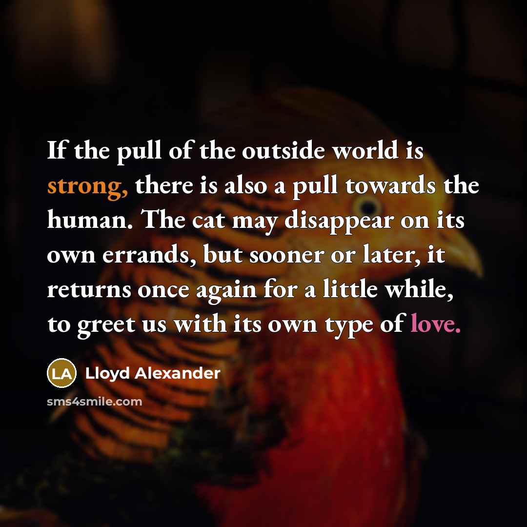 “If the pull of the outside world is strong, there…” quote by Lloyd Alexander