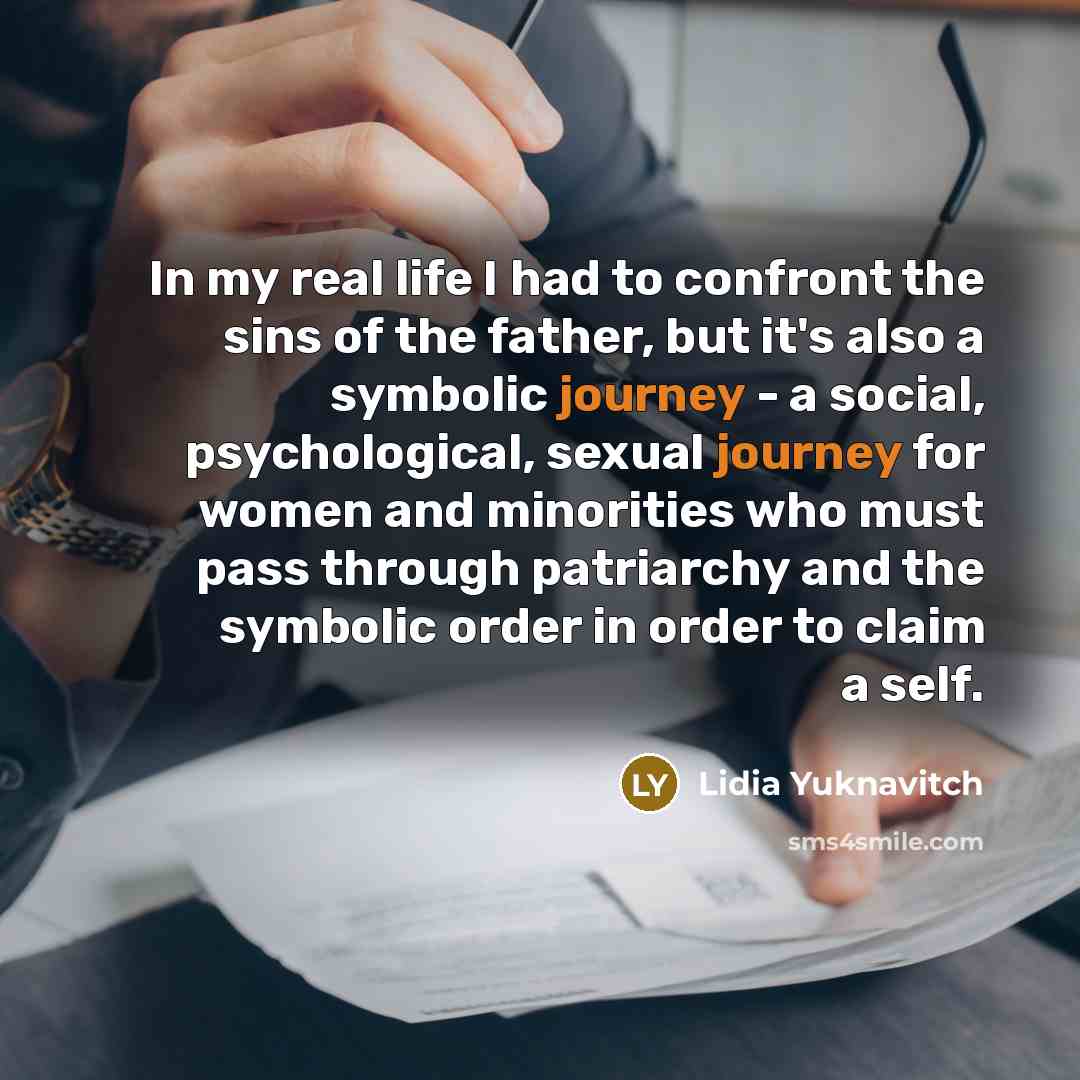 “In my real life I had to confront the sins…” quote by Lidia Yuknavitch