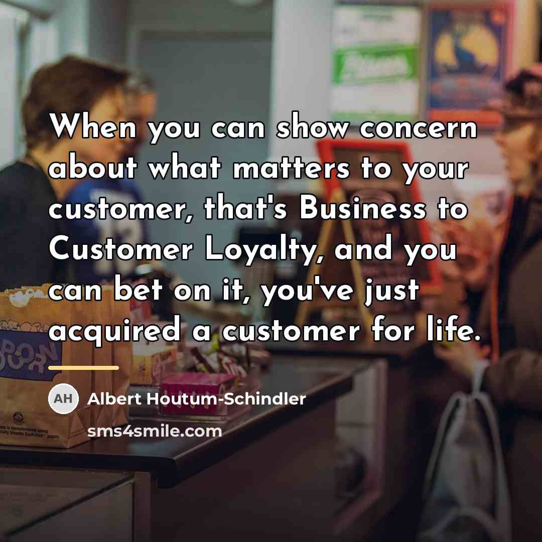 “When you can show concern about what matters to your…” quote by Albert Houtum-Schindler