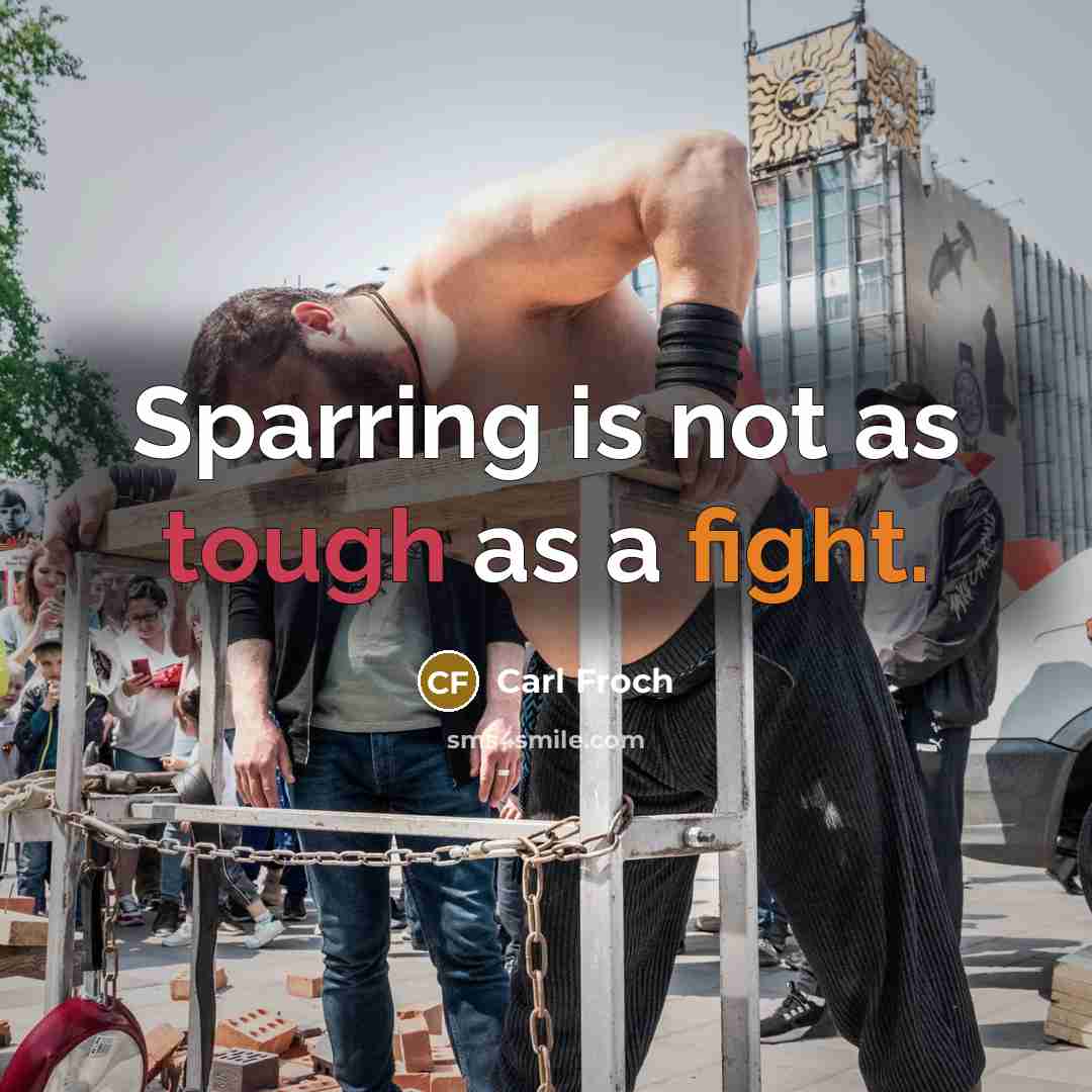 “Sparring is not as tough as a fight.…” quote by Carl Froch