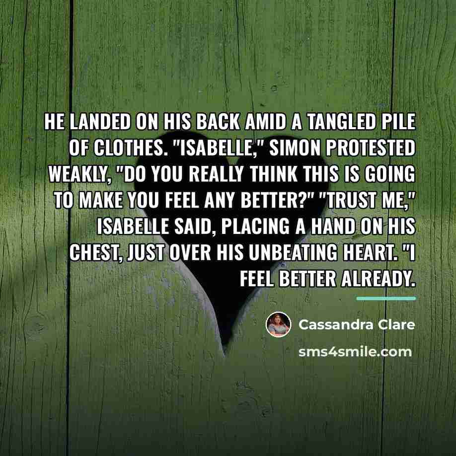“He landed on his back amid a tangled pile of…” quote by Cassandra Clare