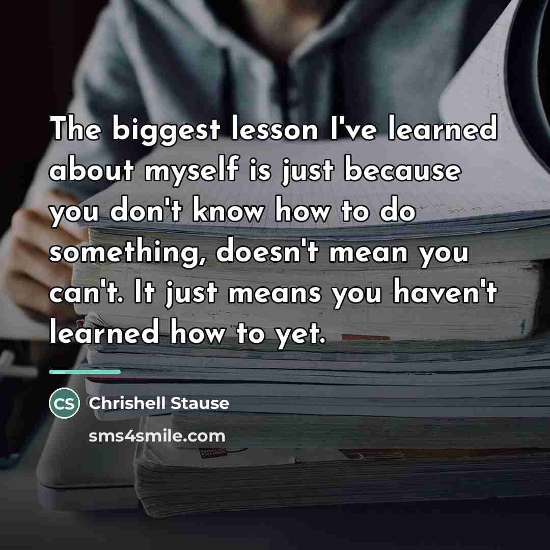 “The biggest lesson I've learned about myself is just because…” quote by Chrishell Stause