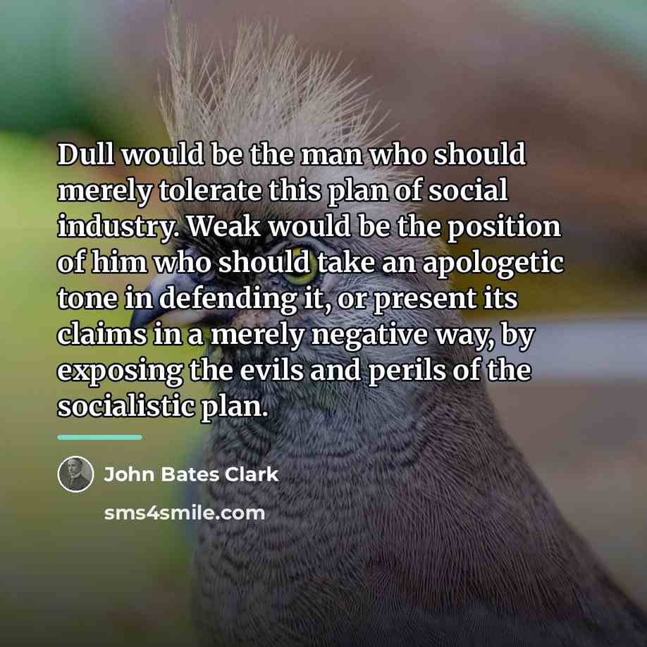 “Dull would be the man who should merely tolerate this…” quote by John Bates Clark