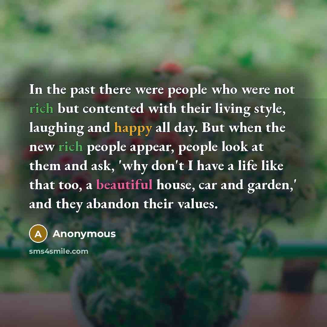 “In the past there were people who were not rich…” quote by Anonymous