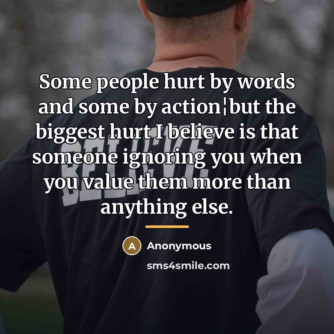 “Some people hurt by words and some by action¦but the…” quote by Anonymous