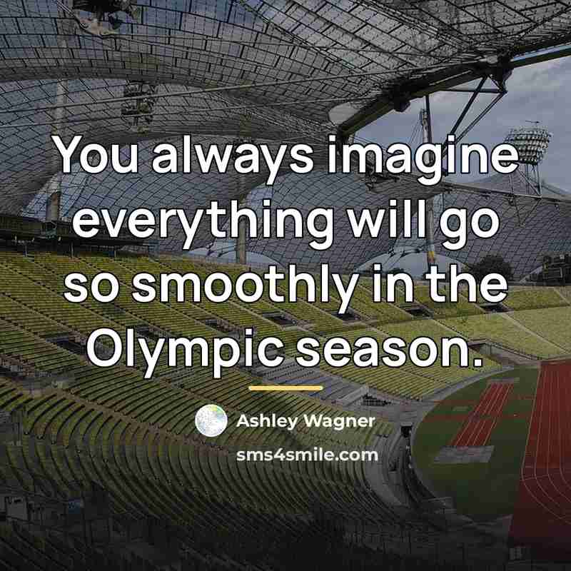 “You always imagine everything will go so smoothly in the…” quote by Ashley Wagner