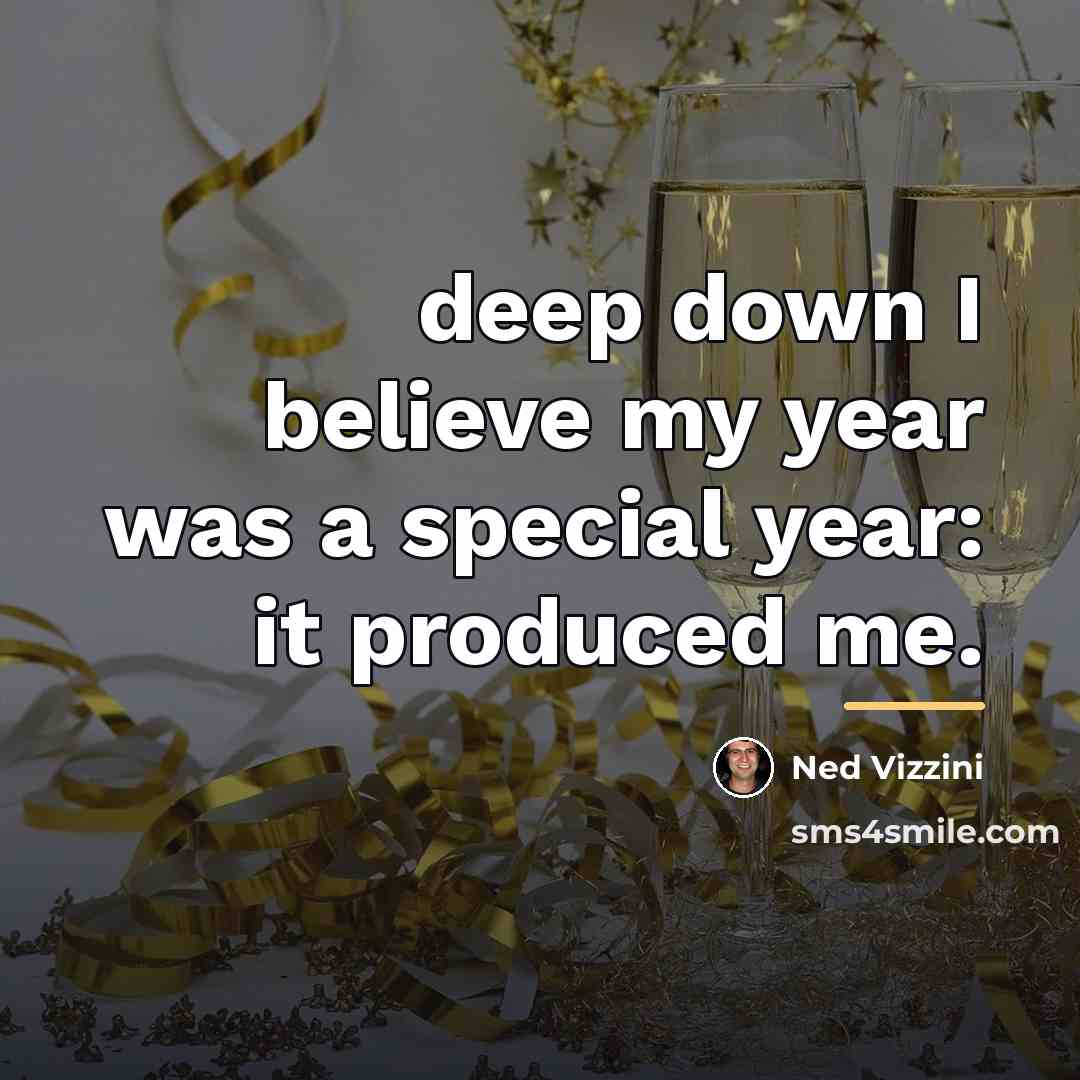“deep down I believe my year was a special year:…” quote by Ned Vizzini