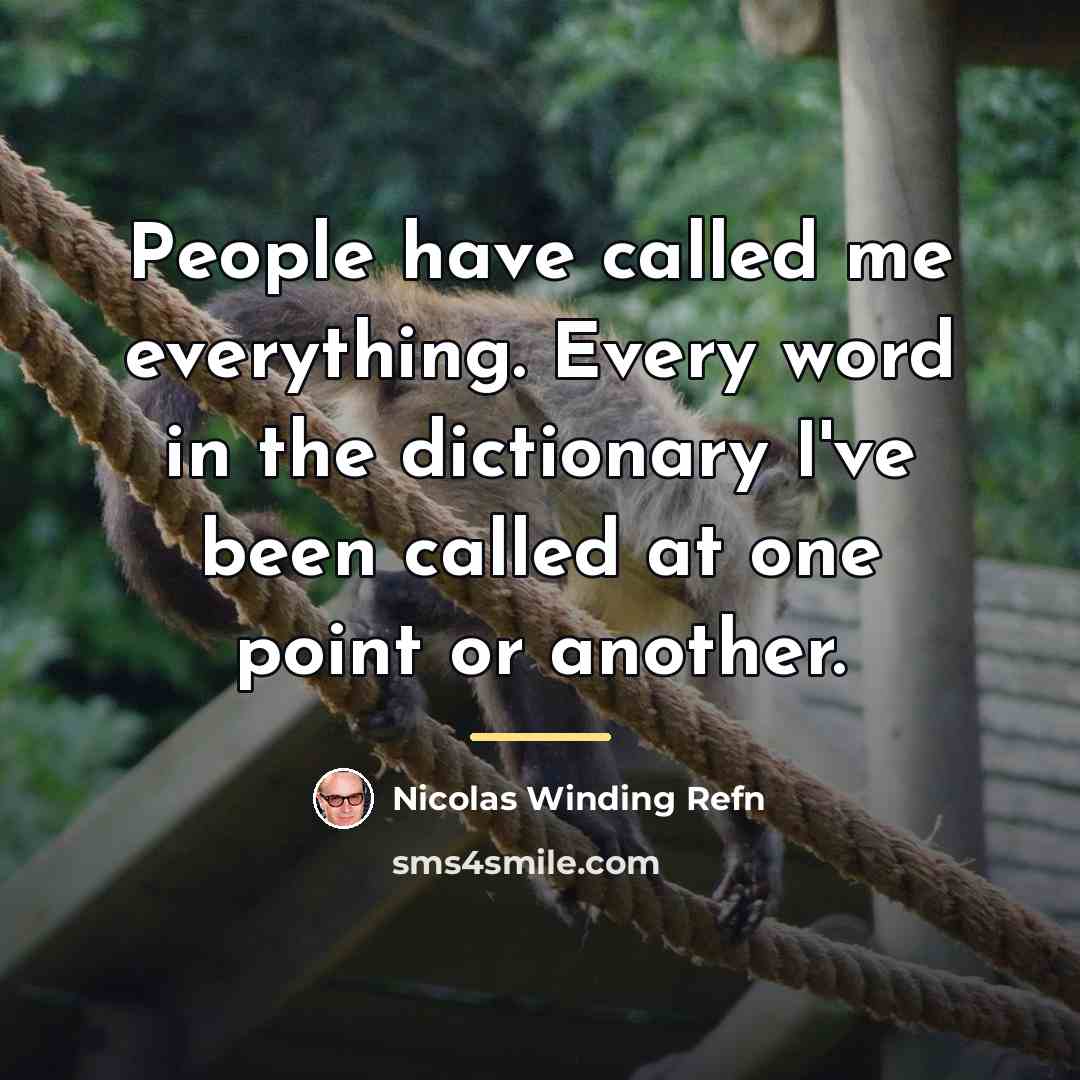 “People have called me everything. Every word in the dictionary…” quote by Nicolas Winding Refn