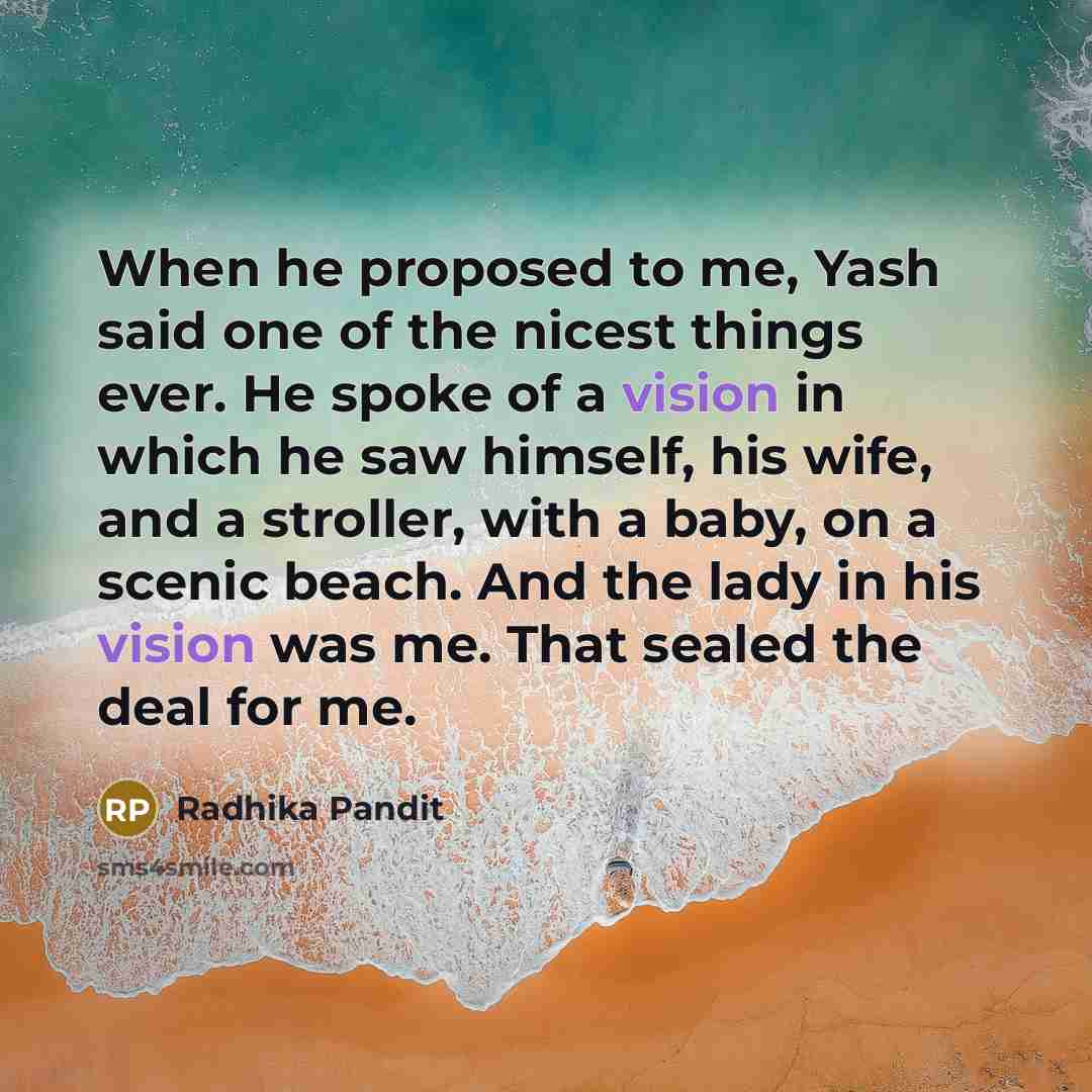 “When he proposed to me, Yash said one of the…” quote by Radhika Pandit