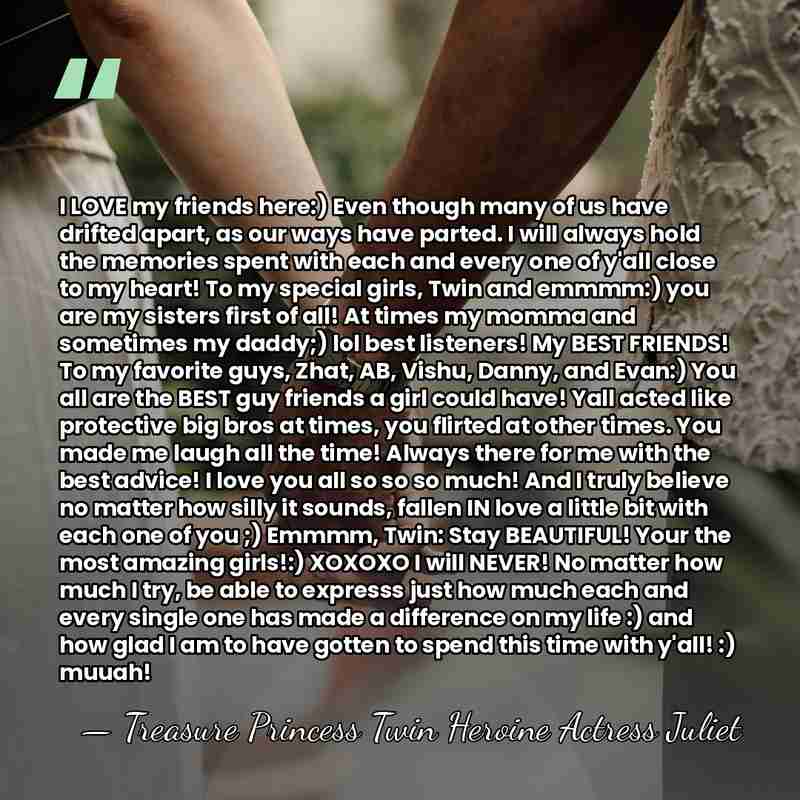 I LOVE my friends here:) Even though many of us have drifted&hellip; - Treasure Princess Twin Heroine Actress Juliet