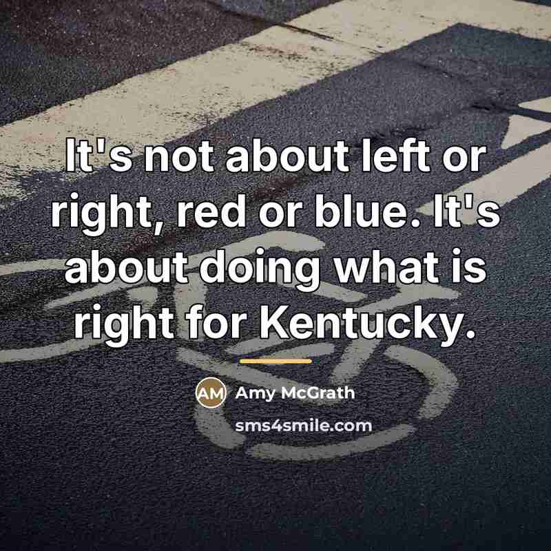 “It's not about left or right, red or blue. It's…” quote by Amy McGrath