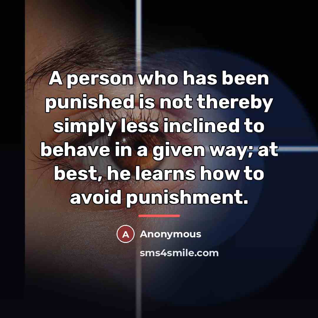 “A person who has been punished is not thereby simply…” quote by Anonymous