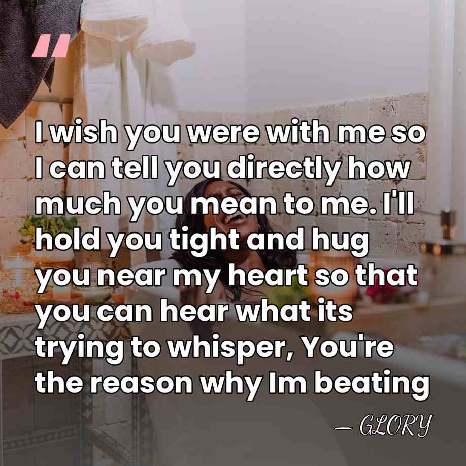 I wish you were with me so I can tell you directly&hellip; - GLORY