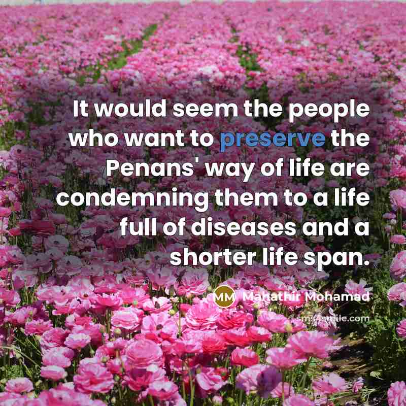 “It would seem the people who want to preserve the…” quote by Mahathir Mohamad