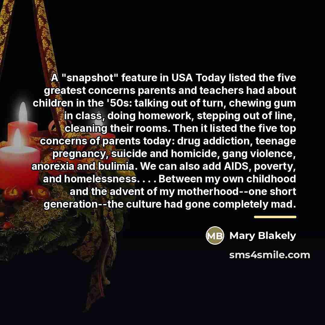 “A "snapshot" feature in USA Today listed the five greatest…” quote by Mary Blakely