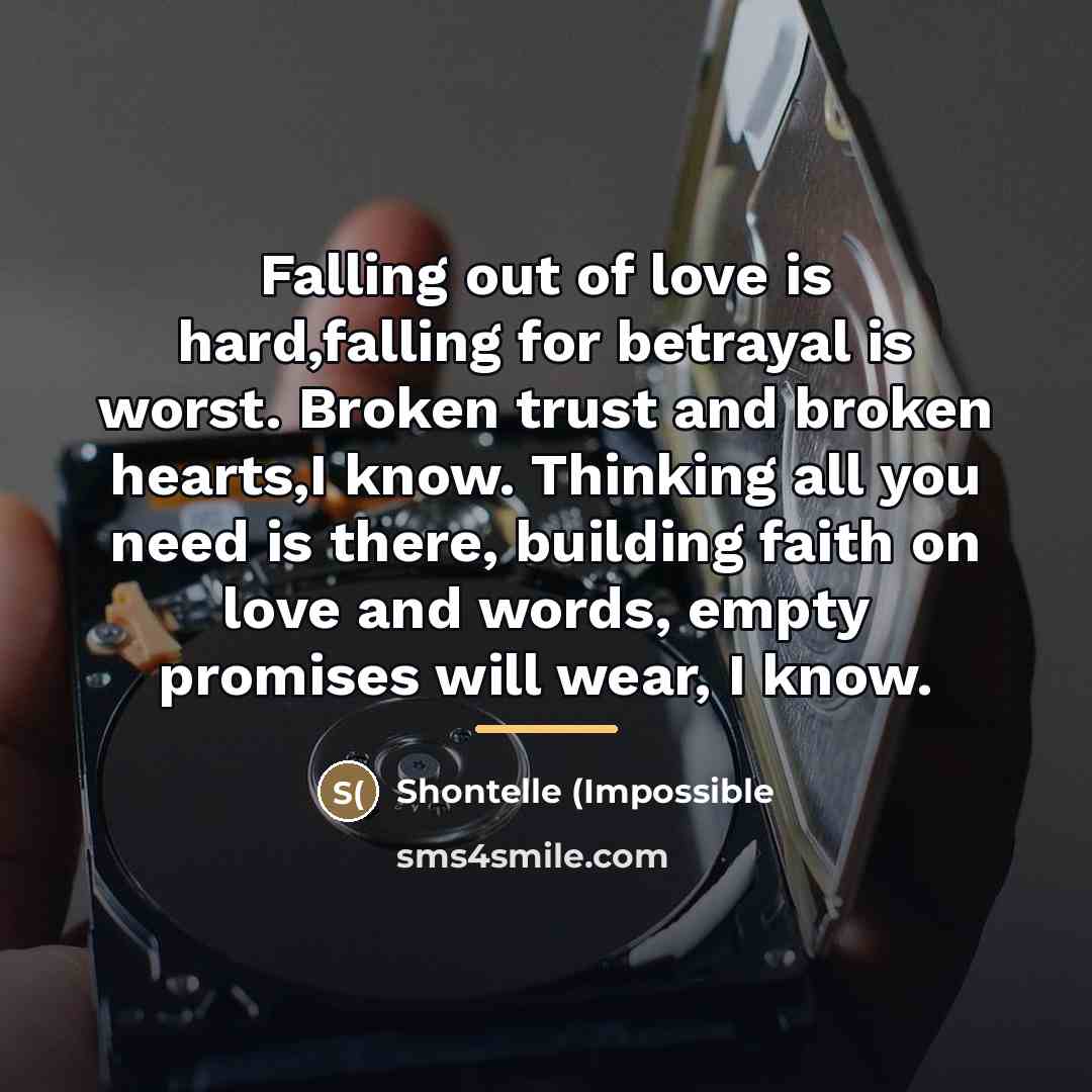 “Falling out of love is hard,falling for betrayal is worst.…” quote by Anonymous