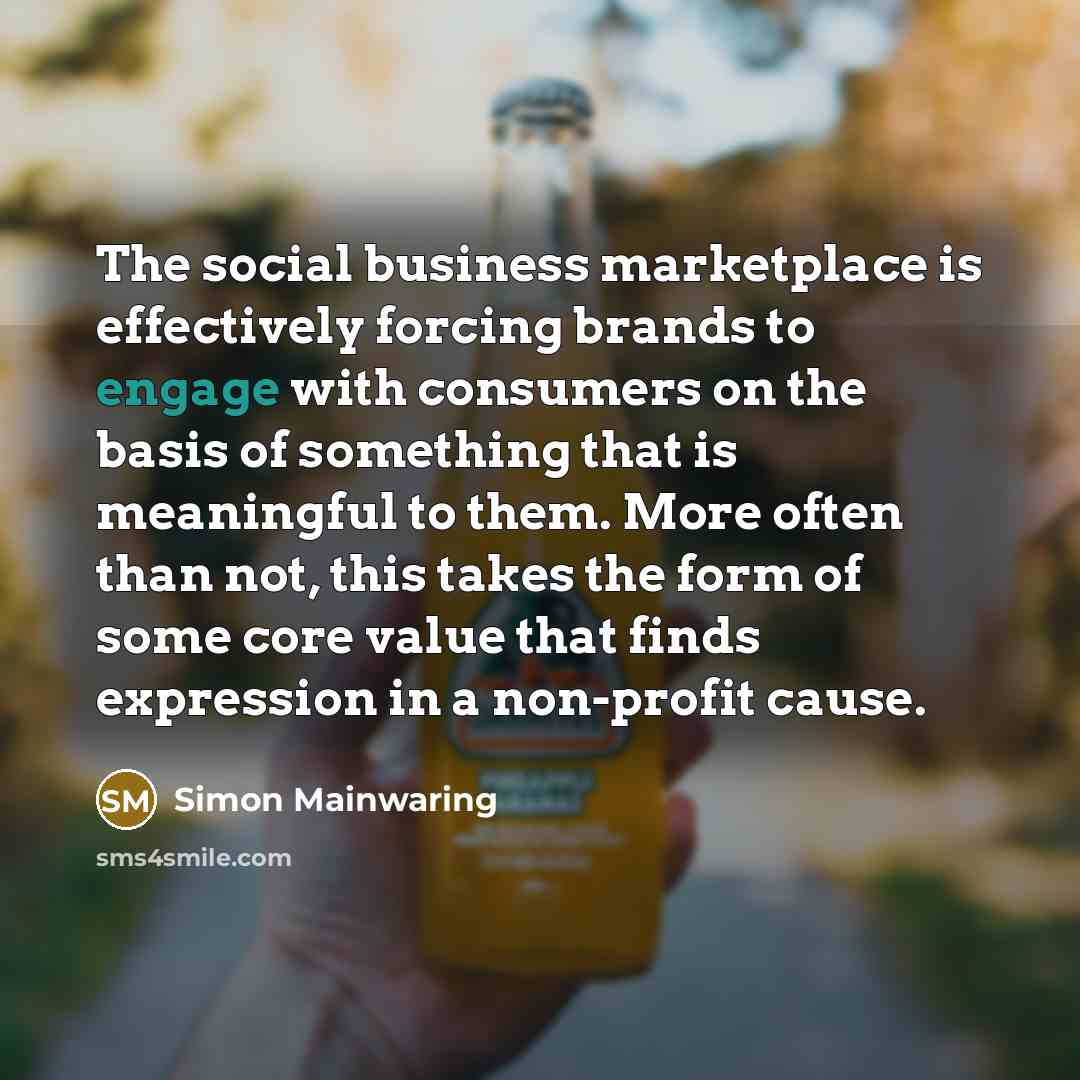 “The social business marketplace is effectively forcing brands to engage…” quote by Simon Mainwaring