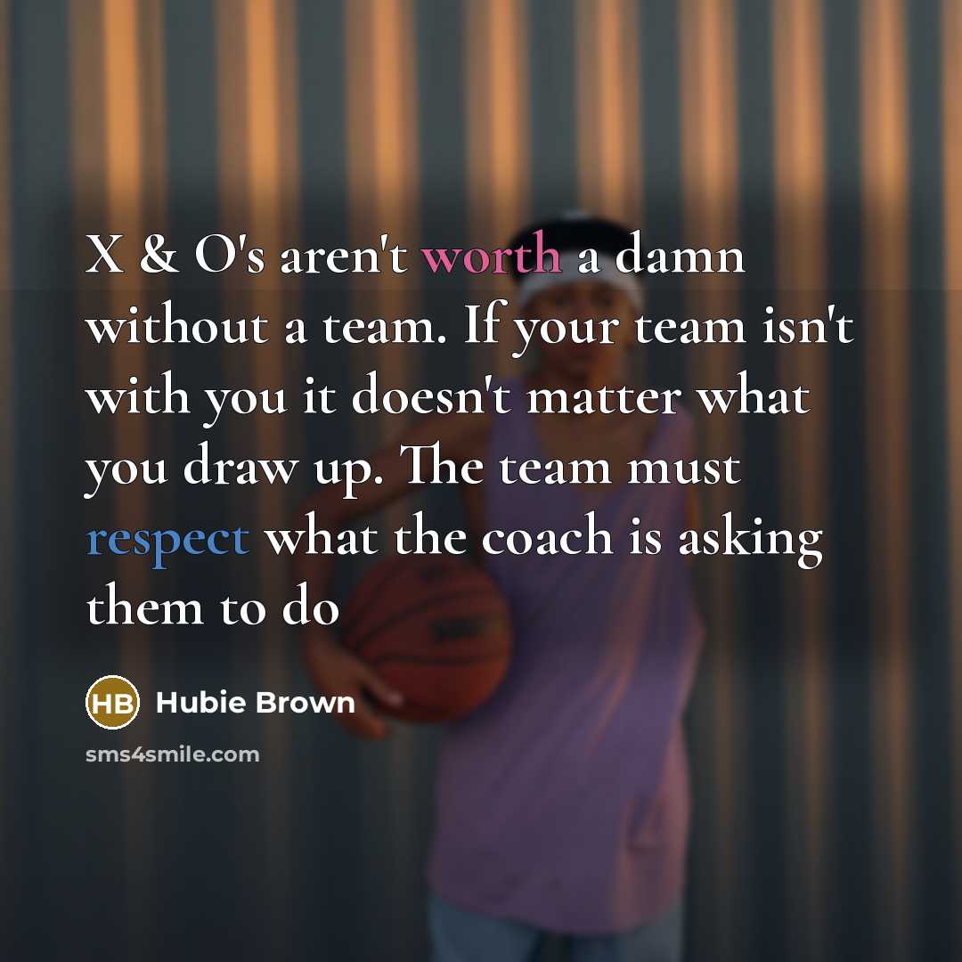 “X & O's aren't worth a damn without a team.…” quote by Hubie Brown