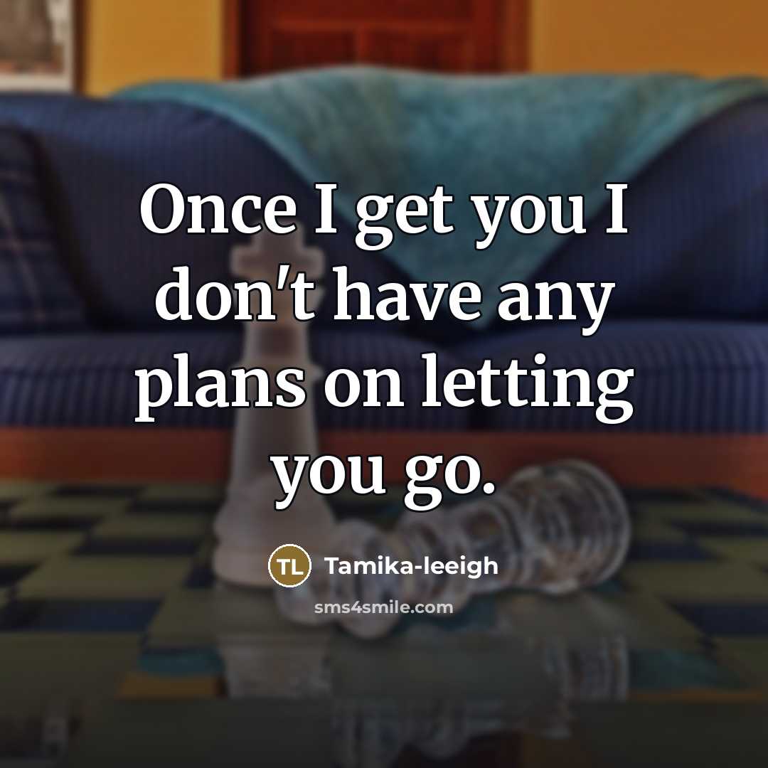 “Once I get you I don't have any plans on…” quote by Tamika-leeigh