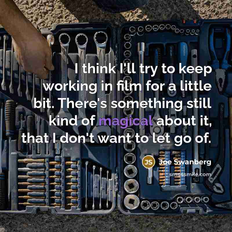 “I think I'll try to keep working in film for…” quote by Joe Swanberg