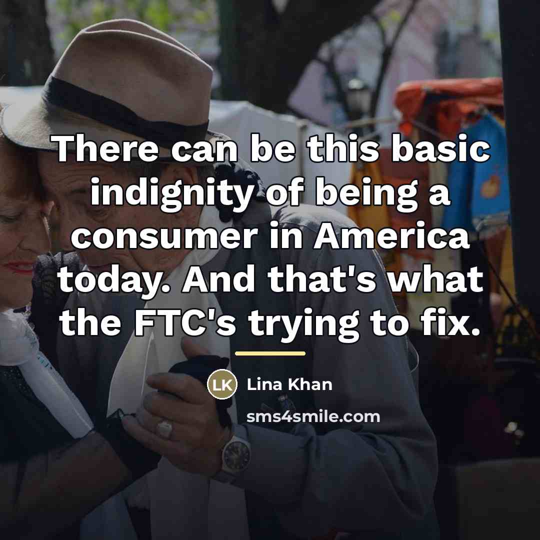 “There can be this basic indignity of being a consumer…” quote by Lina Khan